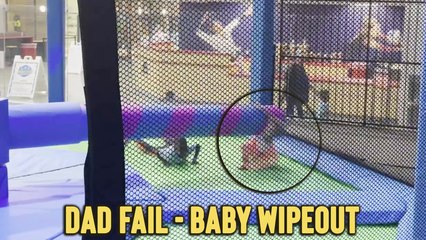 'Dad Fail - Baby Girl Wiped Out on Meltdown Ride '