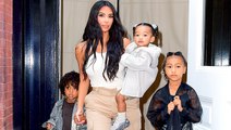 Kim Kardashian y sus niños asisten al segundo evento 