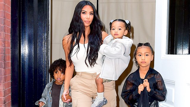 Kim Kardashian y sus niños asisten al segundo evento Donda de Kanye West