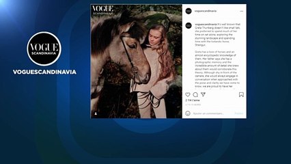 Greta Thunberg en Une de "Vogue Scandinavie" dénonce la mode