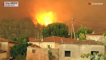 Les incendies qui ravagent la Grèce depuis cinq jours poursuivent leur progression
