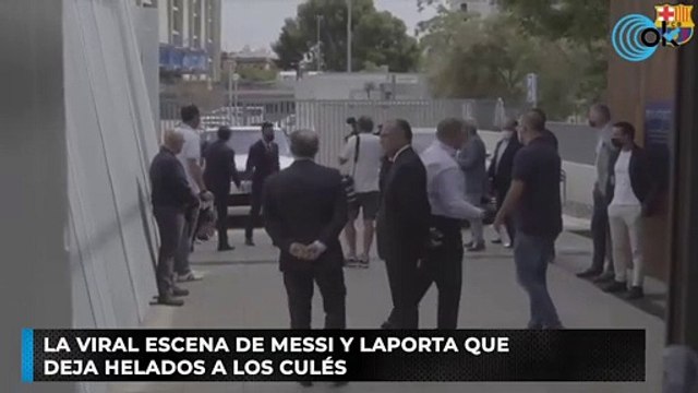 La viral escena de Messi y Laporta que deja helados a los culés