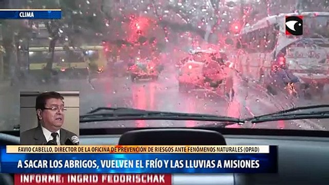A sacar los abrigos, vuelven el frío y las lluvias a Misiones
