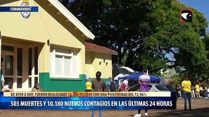503 muertes y 10.180 contagios en las últimas 24 horas