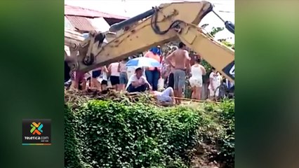 tn7-Adulta mayor herida tras ser golpeada por brazo de excavadora en trabajos en ruta 3-090821