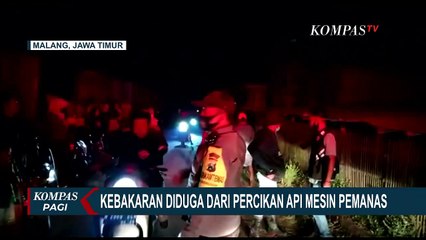Diduga Akibat Percikan Api, Gudang Produksi Tusuk Sate Ludes Terbakar!