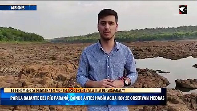 Por la bajante del Río Paraná, donde antes había agua hoy se observan piedras