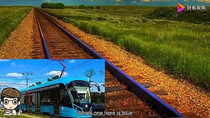 Classroom for entertaining and teaching: Which one is the yellow tram here for the kids?