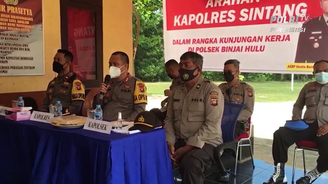 Kunker Kapolres Sintang ke Polsek Jajaran dan Cek Posko PPKM