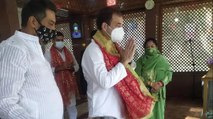 Jammu & Kashmir: Rahul Gandhi visits Kheer Bhawani temple