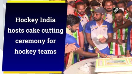 Hockey India hosts cake cutting ceremony for Olympic hockey teams