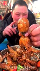SPICY SEAFOOD | SQUID OCTOPUS SUPER NICE EATING |  أصوات الأخطبوط ال | #shorts #46