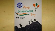 Happy Independence day drawing