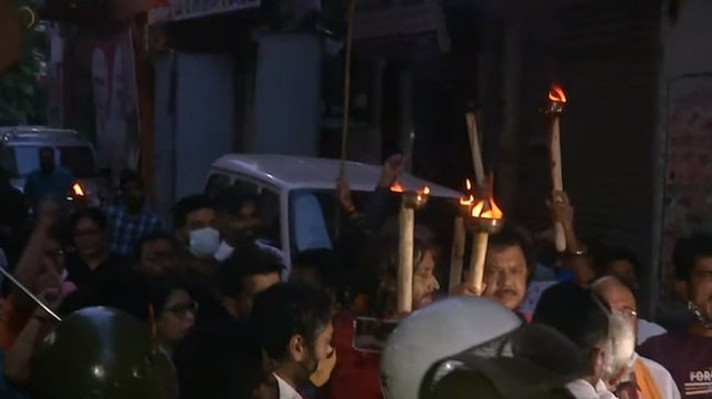 BJP holds torch rallies to protest against 'attacks on party men' in Bengal, fake vaccination scam