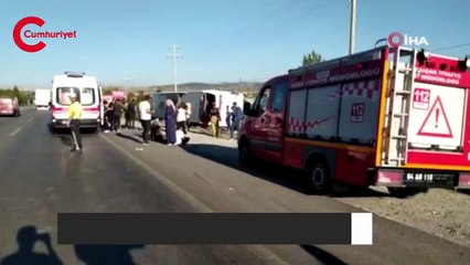 Uşak'ta otobüs şarampole yuvarlandı: Yaralılar var