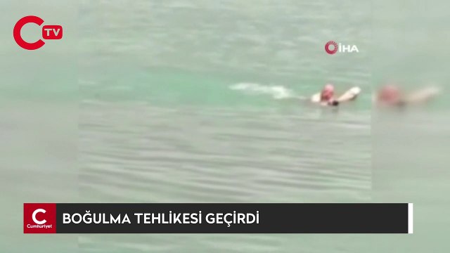 Köpeğini kurtarmak isterken boğulma tehlikesi geçirdi