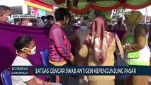 Kendalikan Covid 19, Satgas Gencar Swab Antigen Kepada Pengunjung Pasar