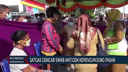 Kendalikan Covid 19, Satgas Gencar Swab Antigen Kepada Pengunjung Pasar