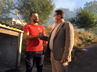 Başkan Köken, Eyüpsultanlı milli sporcu Uğur Aktaş'ı evinde ziyaret etti