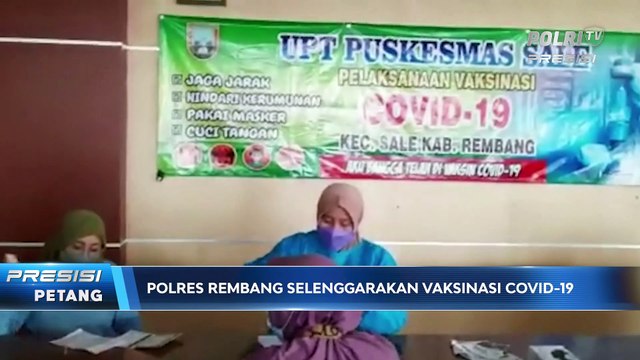 Kegiatan Vaksin di UPT Puskesmas Sale, Kecamatan Sale, Kabupaten Rembang
