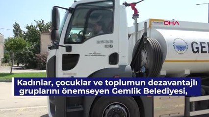 GEMLİK BELEDİYESİ'NDE İLK KADIN AĞIR VASITA ŞOFÖRÜ GÖREVE BAŞLADI