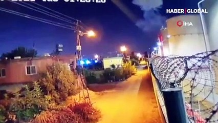 Mersin'de korkutan patlama, drone petrol tankına çarptı