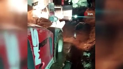 Selde kaybolan işçiyi tünel içinde arama çalışmaları devam ediyor