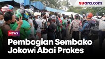 Pembagian Sembako Presiden Joko Widodo di Terminal Grogol Berujung Abai Prokes