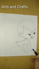 A cute baby drawing by pencil step by step