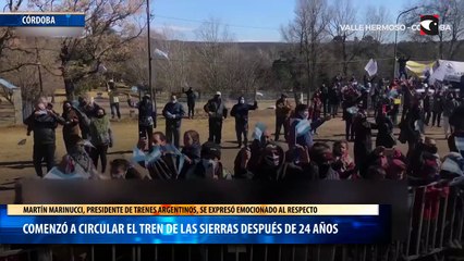 Comenzó a circular el tren de las sierras después de 24 años