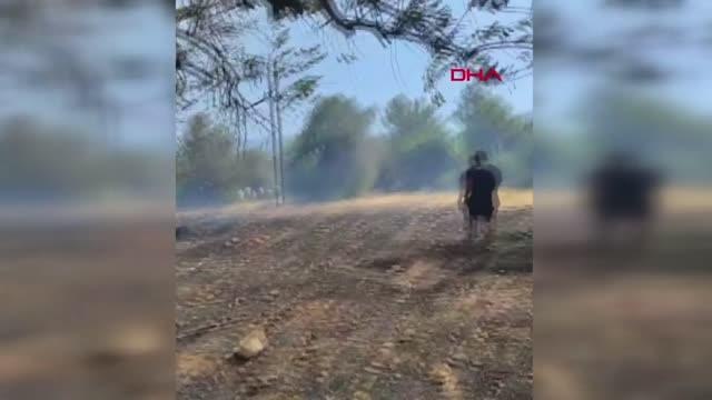SEYDİKEMER'DE ORMAN YANGINI, 2 SAATTE KONTROL ALTINA ALINDI