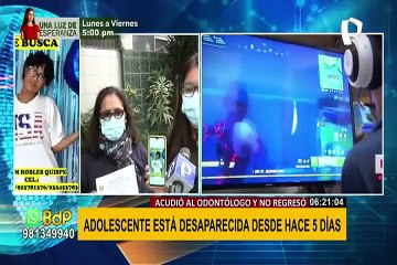 Menor de 14 años desaparece desde hace 5 días tras ir al odontólogo