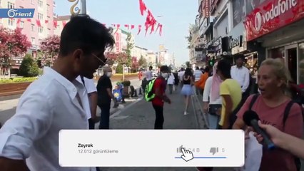 امرأة تركية تغار على السوريين وتدافع عنهم