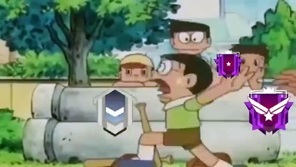 DORAEMON AND NOBITA RANK PUSH IN FREE FIRE 2021  BELIEVER SONG  HIBRO GAMING