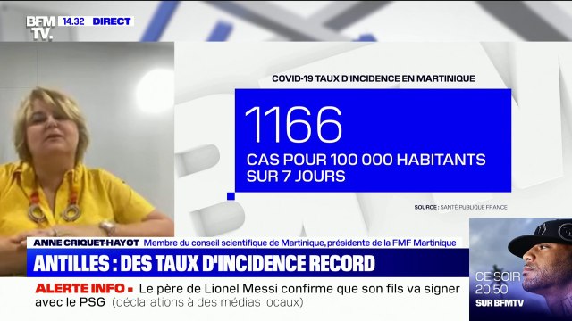 Anne Criquet-Hayot, membre du conseil scientifique de Martinique: Il n'y a plus de place dans les hôpitaux et on doit faire un tri