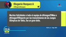 Olegario Vázquez felicita al equipo de Imagen TV e imagen Deportes