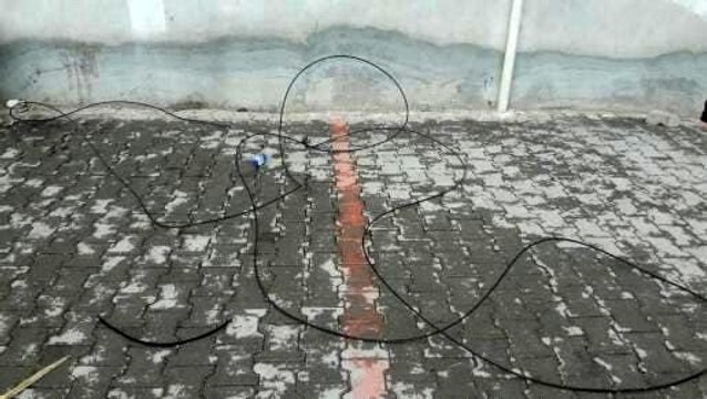 Hilvan'da yıldırımın düşme anı cep telefonu kamerasında