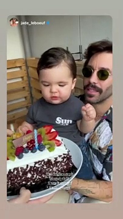 Jade Leboeuf et Stéphane Rodrigues célèbrent les 1 an de leur fils Elon.