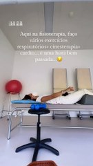 Helena Costa continua com a fisioterapia. "Faço vários exercícios"