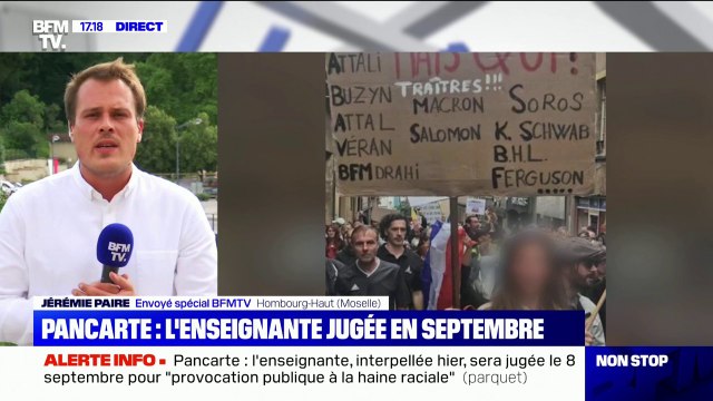 Pancarte antisémite: l'enseignante sera jugée pour provocation publique à la haine raciale le 8 septembre