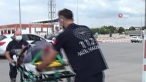 Karaman'da otomobil ile çarpışan motosiklet sürücüsü ağır yaralandı