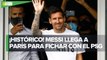 Lionel Messi llega a París para firmar con el PSG