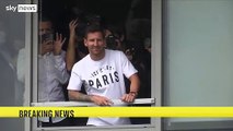Lionel Messi arrives in Paris following his signing to PSG