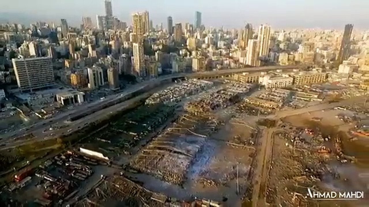 Imagens drone Beirute