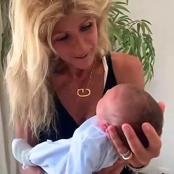 Vídeo. O tocante momento em que Bibá Pitta conhece o neto recém-nascido