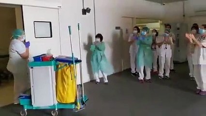 Empregadas de limpeza em hospital de Barcelona