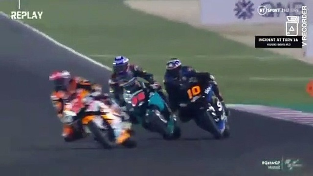 Luca Marini - Queda Moto2