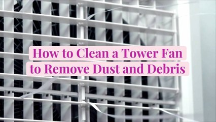 How to Clean a Tower Fan to Remove Dust and Debris