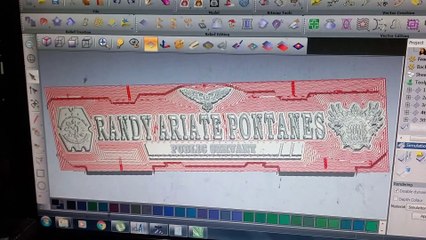 3D wooden Table name plate