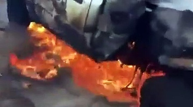 Salvamento de carro em chamas
